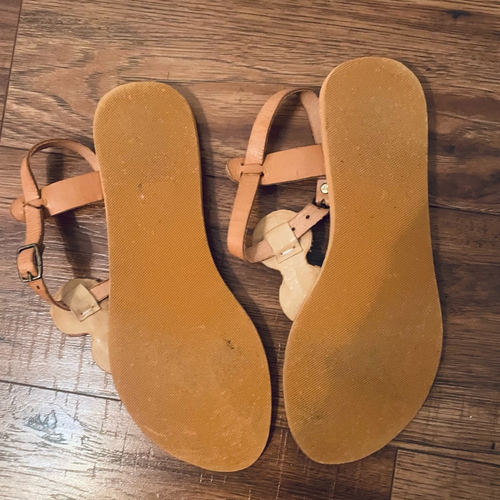 Laidback London Anthropologie handmade leather sandals beaded design Size 39 - Picture 14 of 14